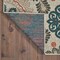 Homeroots 9 x 12 ft. Gray & Blue Floral Indoor & Outdoor Area Rug 388352 - alternate 3